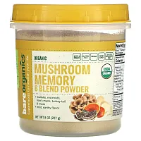 BareOrganics, Organic Mushroom Memory 6 Blend Powder, 8 oz (227 g)