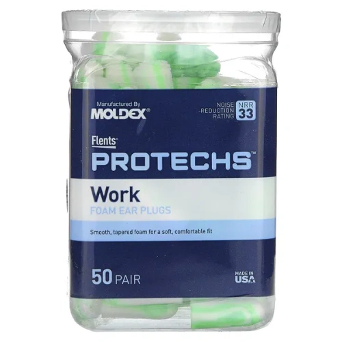 Flents, Protechs, Foam Ear Plugs, Work, 50 Pair