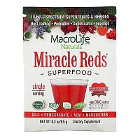 Macrolife Naturals, Miracle Reds, суперфуд, годжи, гранат, асаи, мангостан, 9,5 г (0,3 унции)