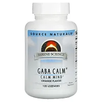 Source Naturals, GABA Calm, ГАМК, апельсиновый вкус, 120 таблеток для рассасывания