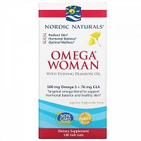 Nordic Naturals, Omega Woman, с маслом примулы вечерней, 120 капсул