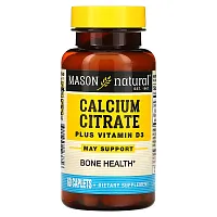 Mason Natural, Calcium Citrate Plus Vitamin D3, 60 Caplets