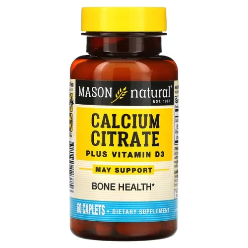 Mason Natural, Calcium Citrate Plus Vitamin D3, 60 Caplets