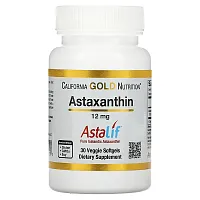 California Gold Nutrition, Astaxanthin, Astalif Pure Icelandic, 12 mg, 30 Veggie Softgels