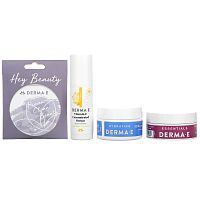 Derma E, Refine, Brighten, Hydrate & Go Kit, набор из 4 предметов