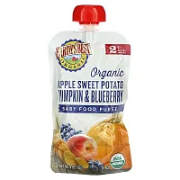 Earth&#x27;s Best, Organic Baby Food Puree, 6+ Months, Apple Sweet Potato Pumpkin &amp; Blueberry, 4 oz (113 g)