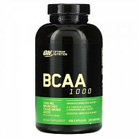 Optimum Nutrition, BCAA 1000 Caps, большая упаковка, 500 мг, 400 капсул