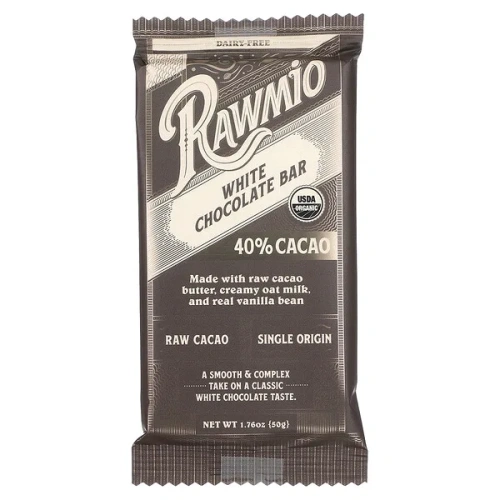 Rawmio, White Chocolate Bar, 1.76 oz (50 g)