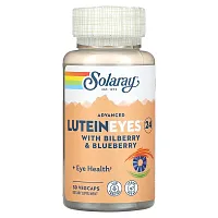 Solaray, Advanced Lutein Eyes 24 with Bilberry &amp; Blueberry, 30 VegCaps