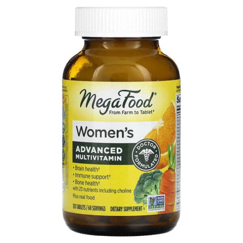 MegaFood, Women&#x27;s Advanced Multivitamin, 120 Tablets