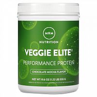 MRM Nutrition, Veggie Elite, протеин для повышения продуктивности, шоколадный мокко, 555 г (1,22 фунта)