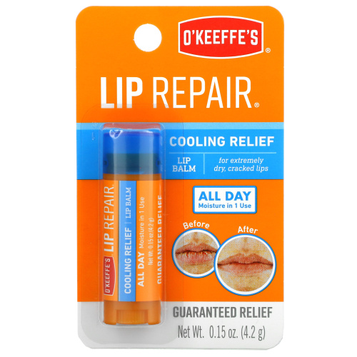 O'Keeffe's, Lip Repair, Cooling Relief, Lip Balm, 0.15 oz (4.2 g) фото 2