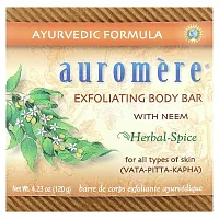 Auromere, Exfoliating Body Bar Soap with Neem, 4.23 oz (120 g)