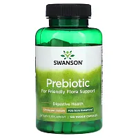 Swanson, Prebiotic for Friendly Flora Support, 375 mg, 120 Veggie Capsules