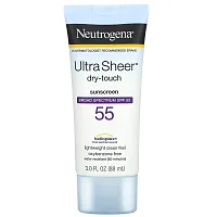 Neutrogena, Ultra Sheer, солнцезащитное средство с текстурой «сухое прикосновение», SPF 55, 88 мл (3,0 жидкой унции)