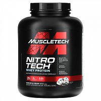 MuscleTech, Nitro Tech, сывороточный протеин, идеальная формула для наращивания мышечной массы, печенье и сливки, 1,81 кг (4 фунта)