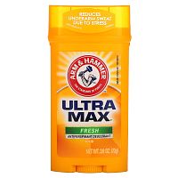 Arm & Hammer, UltraMax, твердый дезодорант-антиперспирант для мужчин, аромат «Свежесть», 73 г (2,6 унции)