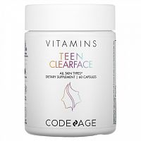 Codeage, Teen Clearface Vitamins, для всех типов кожи, 60 капсул