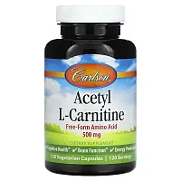 Carlson, Acetyl-L-Carnitine, 500 mg, 120 Vegetarian Capsules