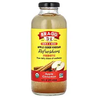 Bragg, Organic Apple Cider Vinegar Refreshers, Prebiotic, Apple Cinnamon, 16 fl oz (473 ml)