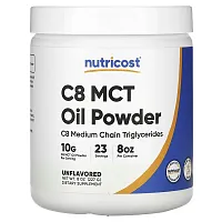 Nutricost, C8 MCT Oil Powder, Unflavored, 8 oz (227 g)