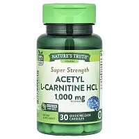 Nature&#x27;s Truth, Acetyl L-Carnitine HCL, Super Strength, 1,000 mg, 30 Quick Release Capsules (500 mg per Capsule)