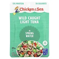 Chicken of the Sea, Wild Caught Light Tuna in Spring Water, 2.5 oz (70 g)