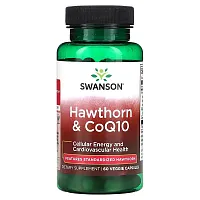 Swanson, Hawthorn &amp; CoQ10, 60 Veggie Capsules