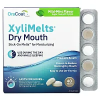 OraCoat, XyliMelts от сухости во рту, с мягкой мятой, 40 плавок