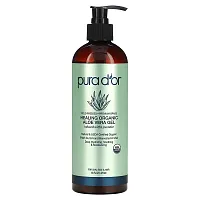 Pura D&#x27;or, Healing Organic Aloe Vera Gel, Infused With Lavender, 16 fl oz (473 ml)