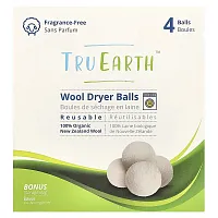 Tru Earth, Wool Dryer Balls, Fragrance-Free, 4 Balls