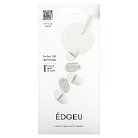 Edgeu, Perfect Gel Nail Wraps, ENT814, белый лак для ногтей, набор из 16 полосок