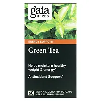 Gaia Herbs, Green Tea, 60 Vegan Liquid Phyto- Caps