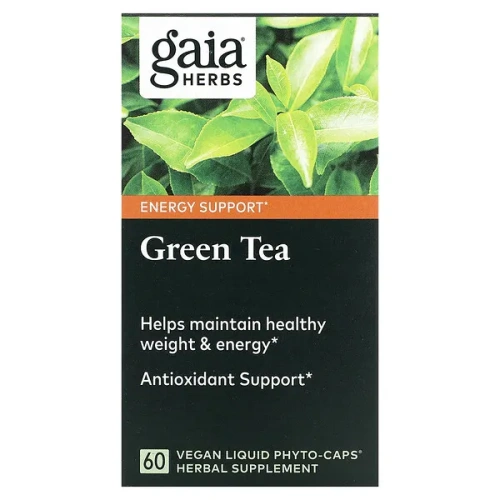 Gaia Herbs, Green Tea, 60 Vegan Liquid Phyto- Caps