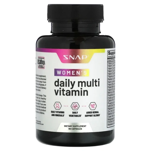 Snap Supplements, Women&#x27;s Daily Multi Vitamin, 60 Capsules