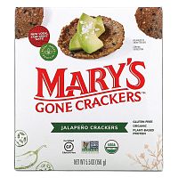 Mary's Gone Crackers, крекеры со вкусом халапеньо,156 г (5,5 унции)