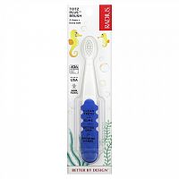 RADIUS, Totz Plus Brush, 3+ Years, Extra Soft, White / Blue, 1 зубная щетка