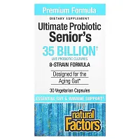 Natural Factors, Ultimate Probiotic, Senior&#x27;s, 35 Billion CFUs, 30 Vegetarian Capsules