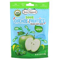 Torie & Howard, Sour Chewie Fruities, органические жевательные конфеты, кислое яблоко, 113,40 г (4 унции)