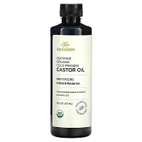 Swanson, Certified Organic Cold-Pressed Castor Oil, 16 fl oz (473 ml)