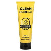 Bee Bald, Clean Head &amp; Face, Daily Cleanser, 4 fl oz (118 ml)