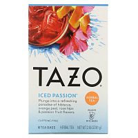 Tazo Teas, Herbal Tea, Iced Passion, Caffeine-Free, 6 Tea Bags, 2.85 oz (81 g)