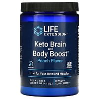 Life Extension, Keto Brain and Body Boost, Peach Flavor, 14.1 oz (400 g)