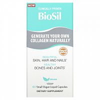 Biosil, Collagen Generator, средство для стимулирования производства коллагена, 60 капсул с жидкостью