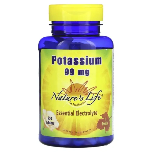 Nature&#x27;s Life, Potassium, 99 mg, 250 Tablets