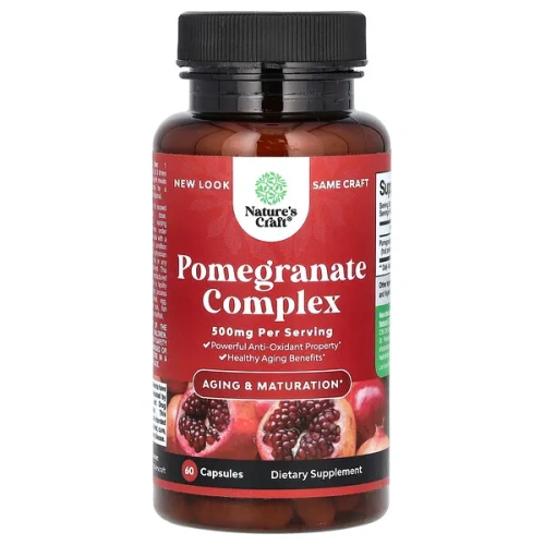 Nature&#x27;s Craft, Pomegranate Complex , 500 mg, 60 Capsules