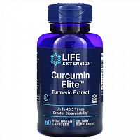 Life Extension, Curcumin Elite, экстракт куркумы, 60 растительных капсул