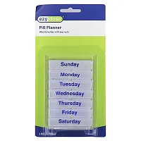 Ezy Dose, Pill Planner, Weekly 4X Day with Pop Outs, 1 Count