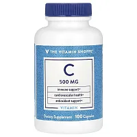 The Vitamin Shoppe, Vitamin C, 500 mg, 100 Capsules