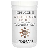 Codeage, Kona Coffee, Multi Collagen Peptides, Chocolate Mocha, 14.39 oz (408 g)